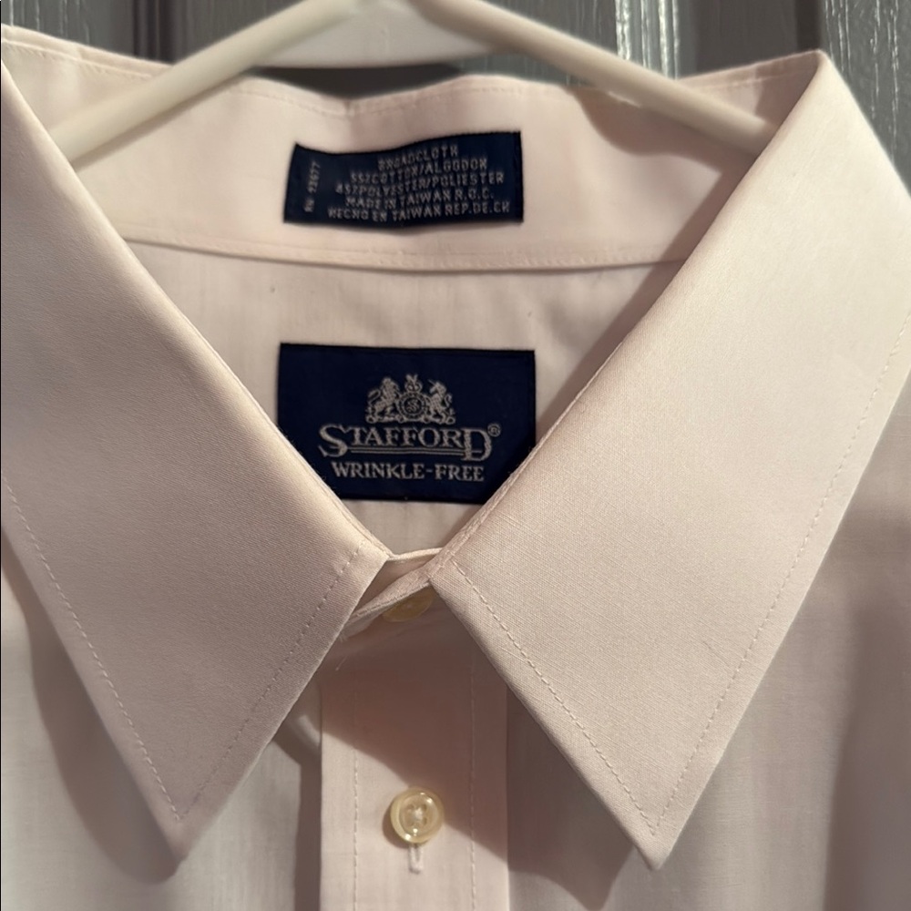 Stafford Men's Dress Shirt - White - Picture 2 of 8